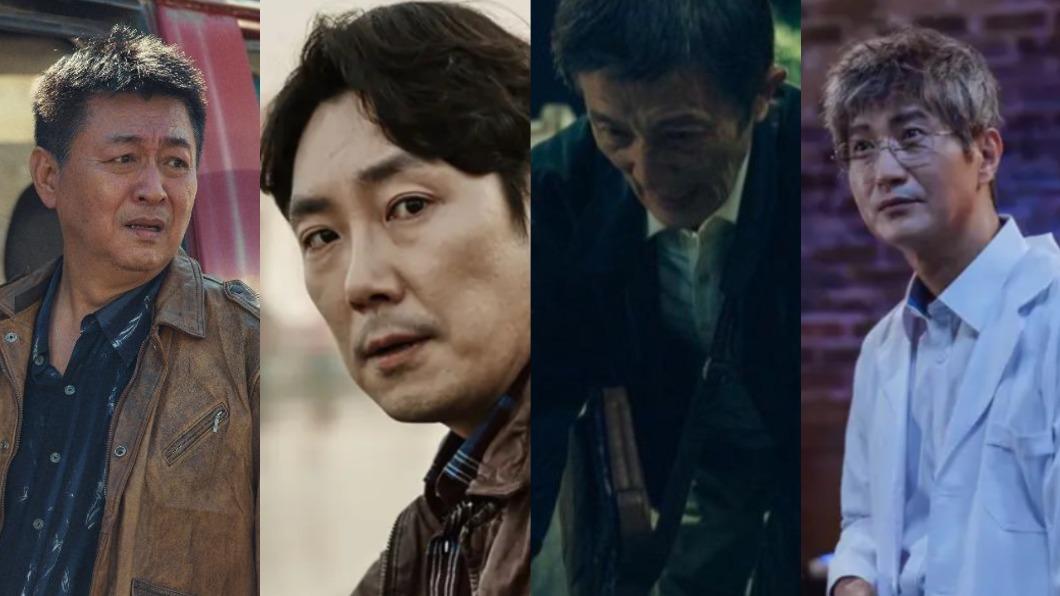 刑警老爸庹宗華(最左)由《信號》男星趙震雄(左2)飾演,另外飾演主委陳博正(右2)由老牌男星安內相(最右)擔綱。(圖/翻攝自Dcard、Netflix提供)