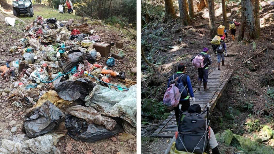 大自然對不起!台版富士山成垃圾場 居民淨山3日還原貌