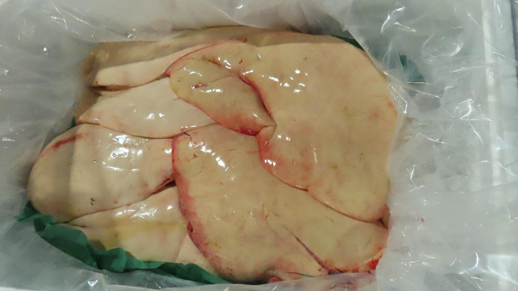 日本北海道安康魚肝，共11.1公斤，檢出重金屬鎘0.17 mg/kg。（圖／食藥署提供）