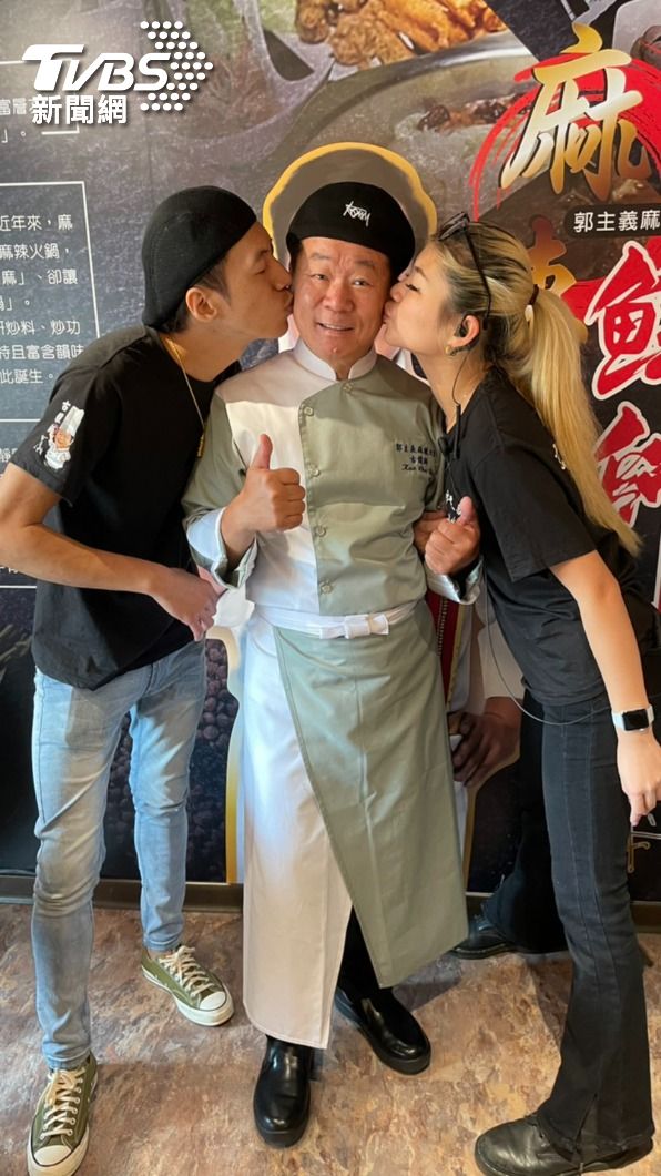 郭主義與兒子、女兒的感情都很好。(圖/謝佩樺攝)