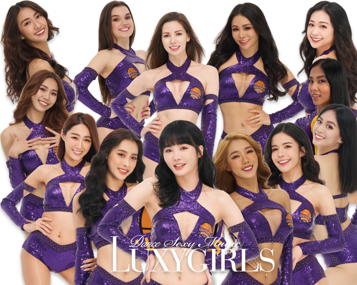 舒子晨(前排中)回鍋LuxyGirls擔任隊長。(圖/LuxyGirls經紀人提供)