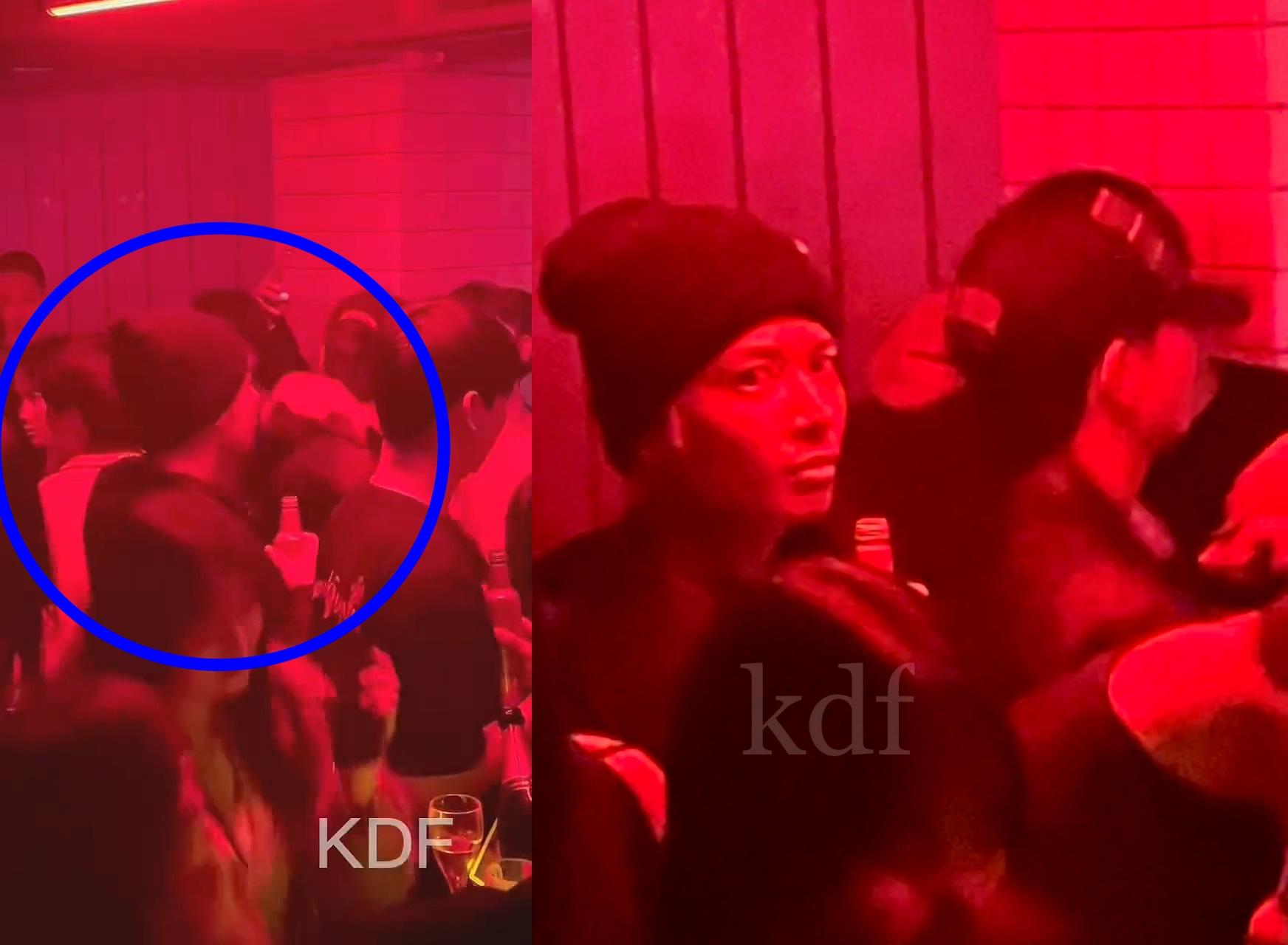 太顯在夜店內絲毫不遮掩，也一手拿著酒瓶。（圖／翻攝自KDFFKDF推特）