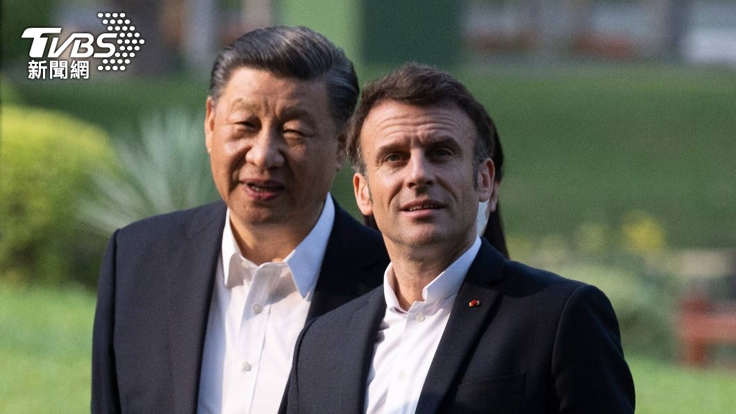 馬克宏上周與習近平會面。(圖/達志影像美聯社)