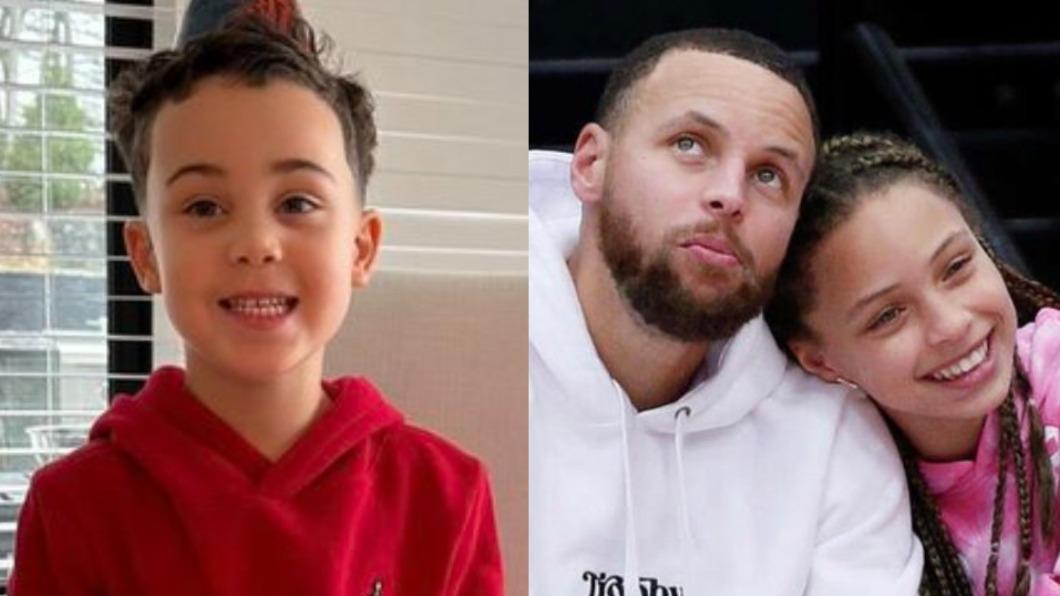 塔圖姆5歲兒子杜斯 (Deuce Tatum)、柯瑞10歲女兒萊莉(Riley Curry)都是「小網紅」。(圖/翻攝自 推特)