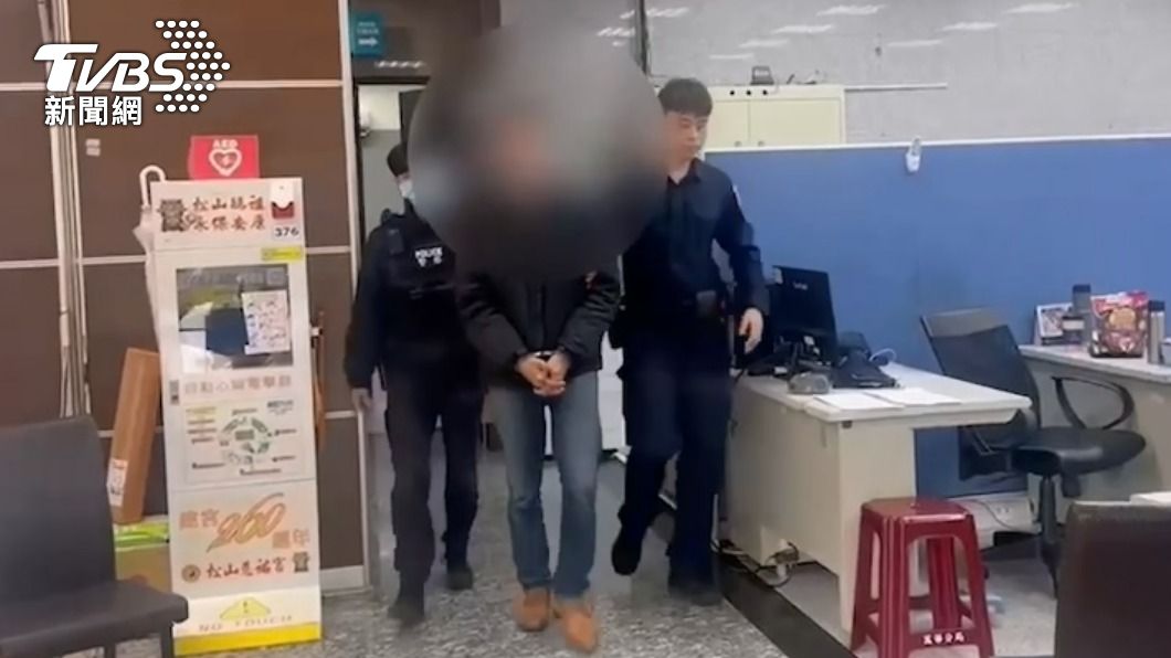 警方將男子送辦。(圖/TVBS)