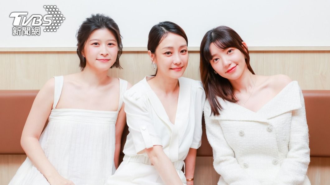 江宜蓉(左起)、謝欣穎、郭雪芙也是《光露營就很忙了》的其中3位仙女班底。(圖/趙世平攝)