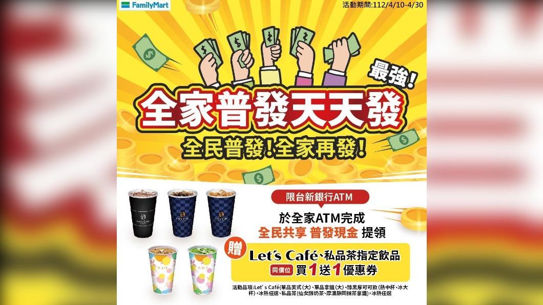 全家祭出普發6000買一送一的活動。(圖/翻攝自全家臉書)
