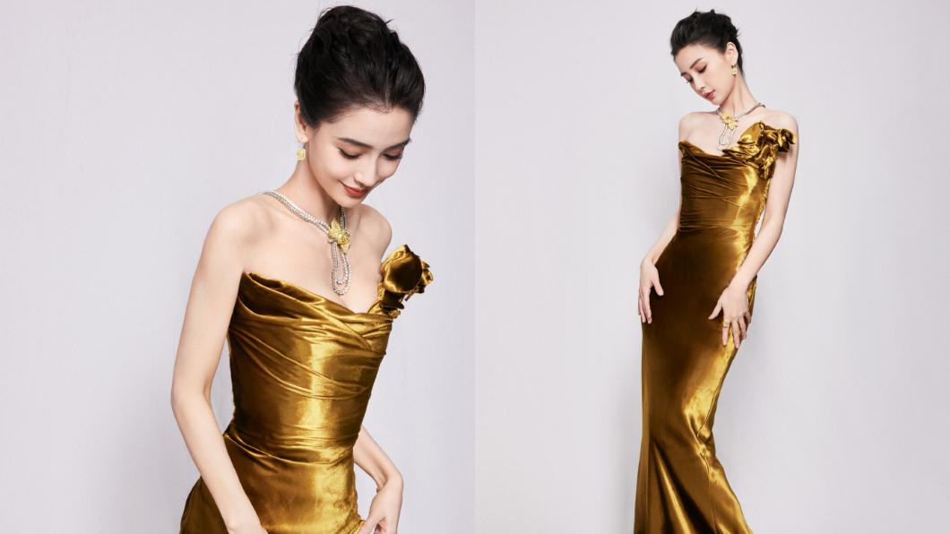 Angelababy上半身非常優雅高貴。(圖/翻攝自楊穎工作室微博)