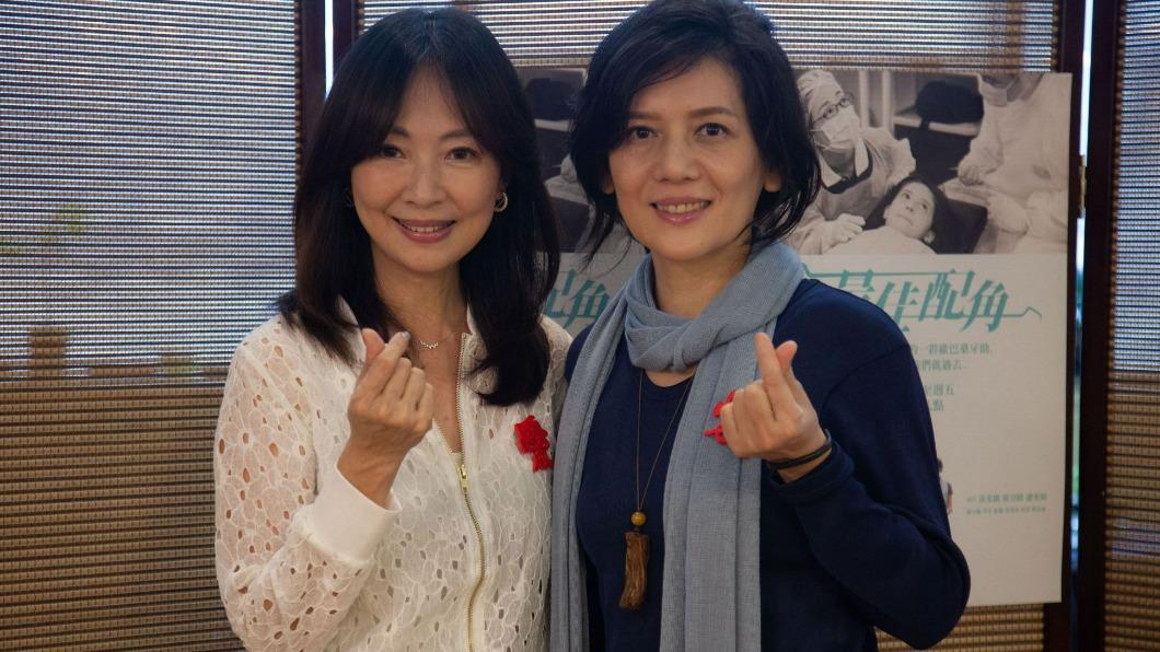 黃柔閩(右)、郭昱晴出席《最佳配角》粉絲見面會。(圖/大愛提供)