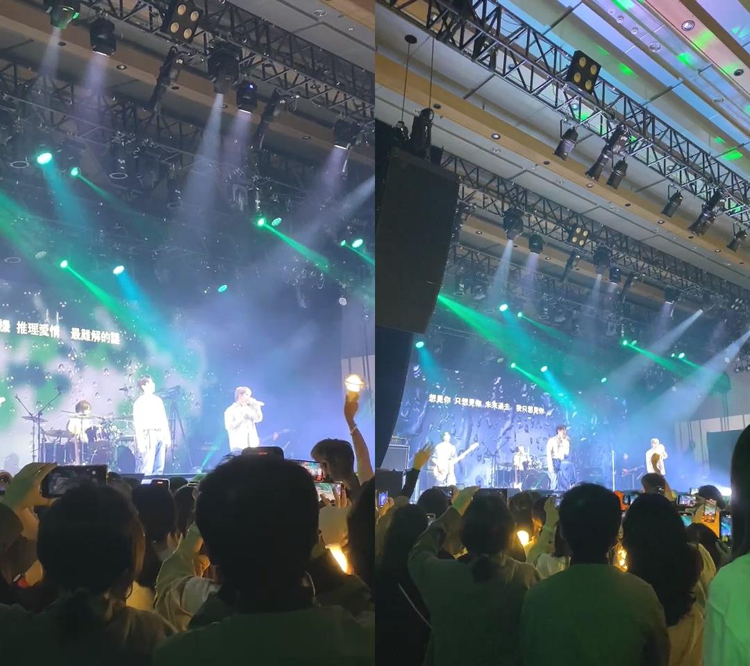 N.Flying獻唱〈想見你〉,台下歌迷應聲合唱。(圖/林坤緯攝)