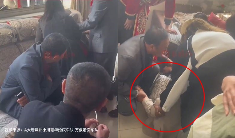 岳母心臟病發,好好一場婚禮差點成喪禮。(圖/翻攝自微博)