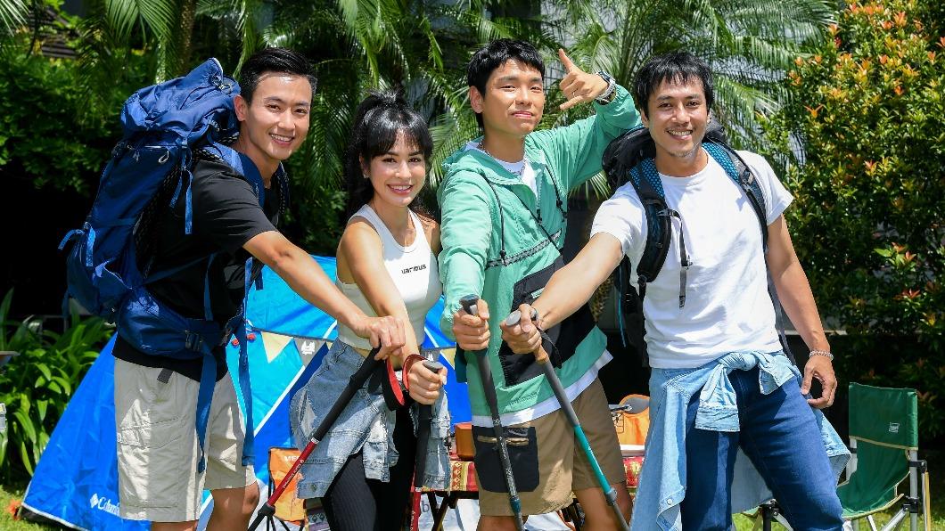 Max(左起)、雷艾美、八弟和莊凱勛出席記者會。(圖/三立提供)