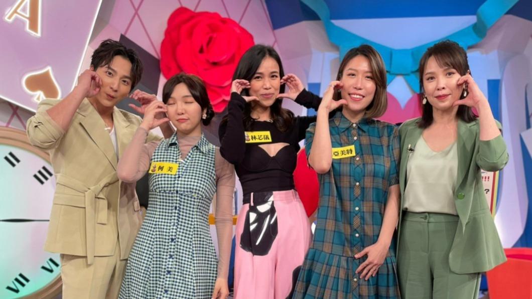 小煜（左起）、何美、林芯儀、亞美將和天心日前錄影。（圖／三立提供）