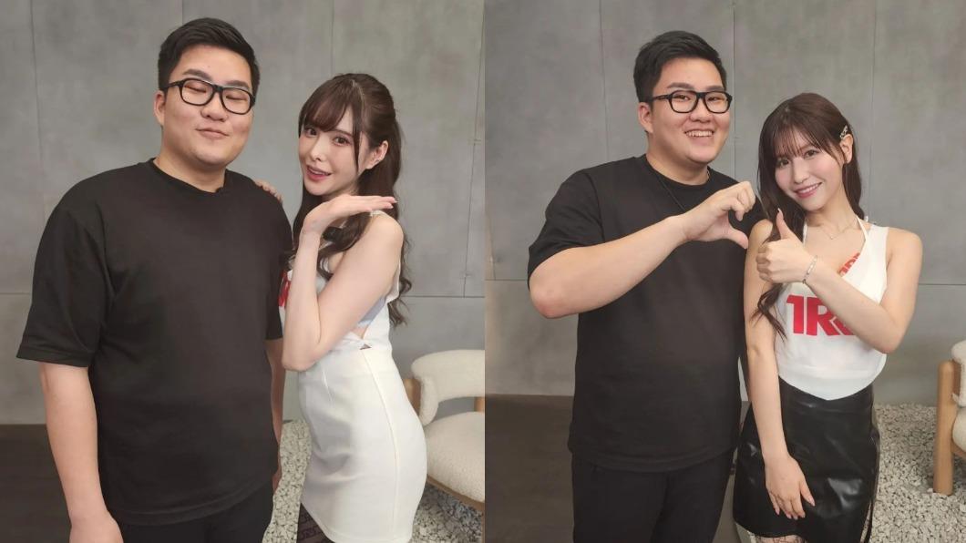 Joeman與新有菜(左)、櫻空桃合照。(圖/翻攝自@joemanweng IG)
