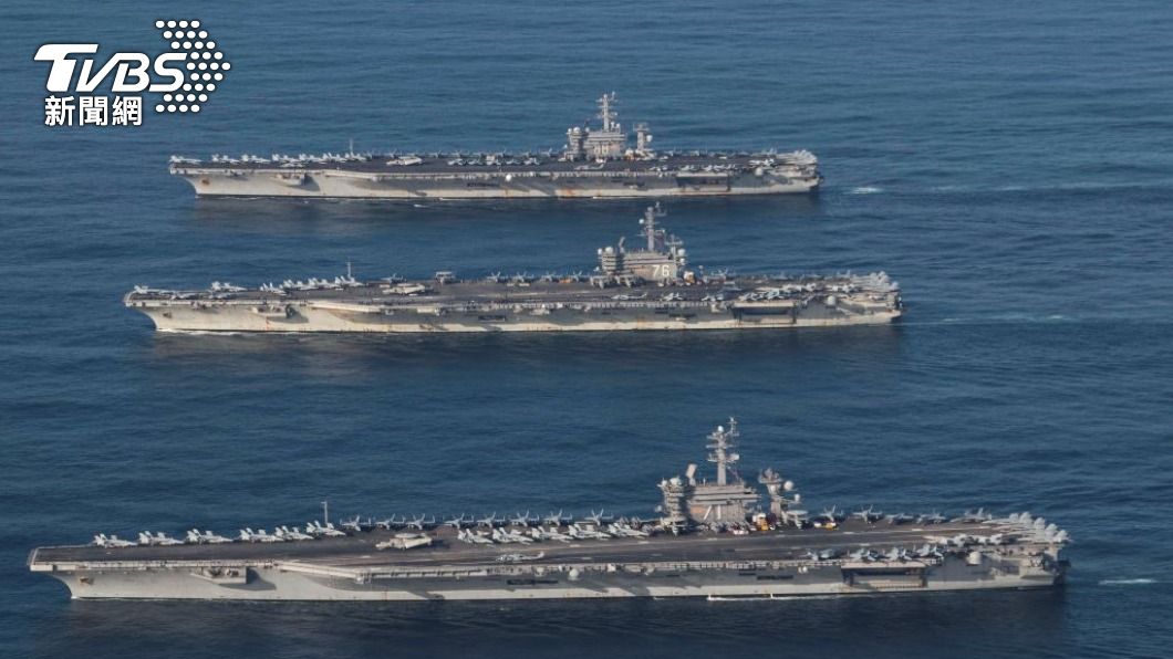 完成環台軍演戒備 尼米茲號打擊群重返南海