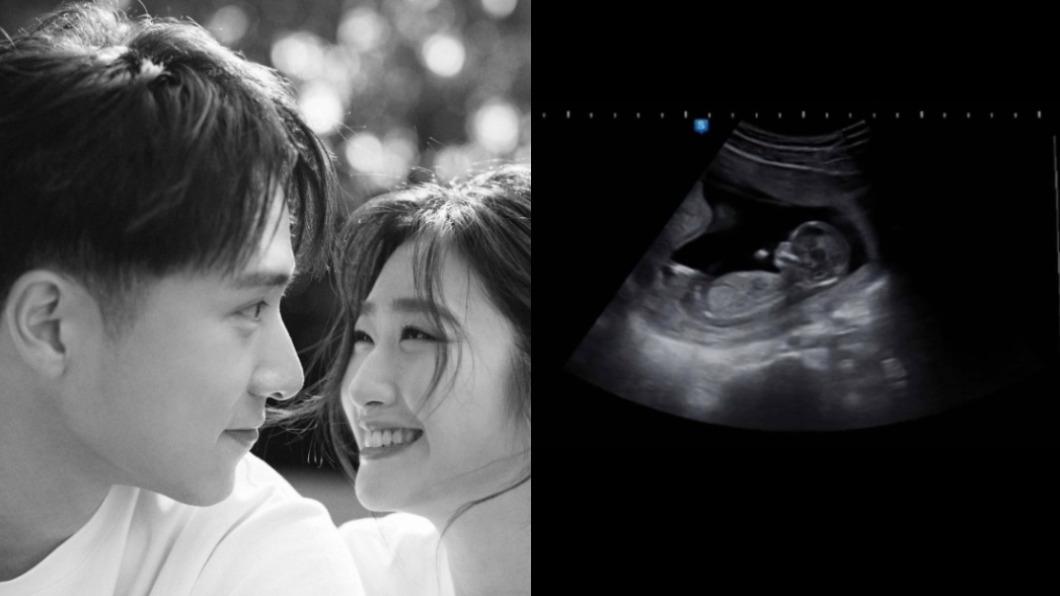 晏柔中選在生日這天認愛男友，同步公開懷孕喜訊。（圖／翻攝自楊孟霖臉書）