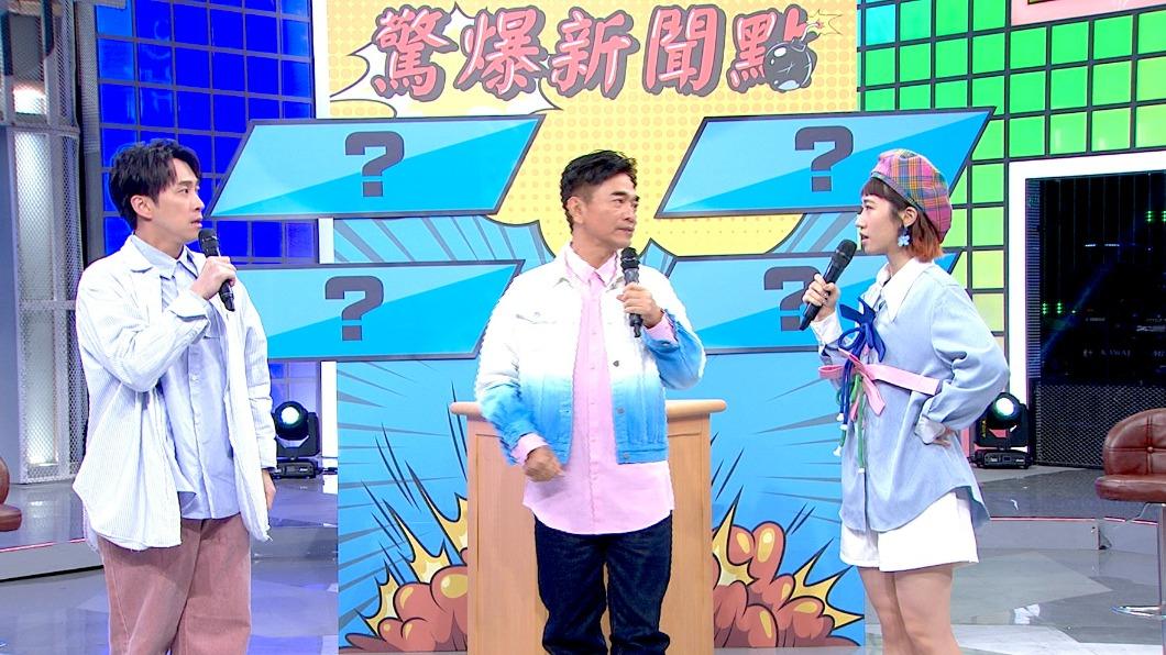 主持人陳漢典（左起）、吳宗憲和Lulu日前進棚錄影。（圖／好看娛樂提供）