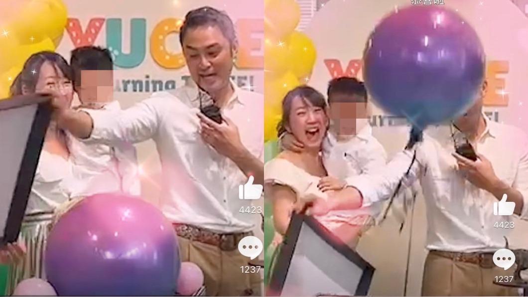 明道一家見到第二胎是女生相當興奮。(圖/翻攝自明道微博)