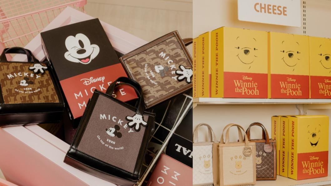 全新發售迪士尼系列的米奇、小熊維尼PRINT包款系列。(圖/GRACE GIFT提供)