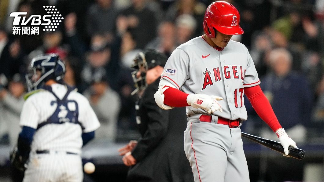 大谷翔平本場打擊率僅有0.281。(圖/達志影像美聯社)