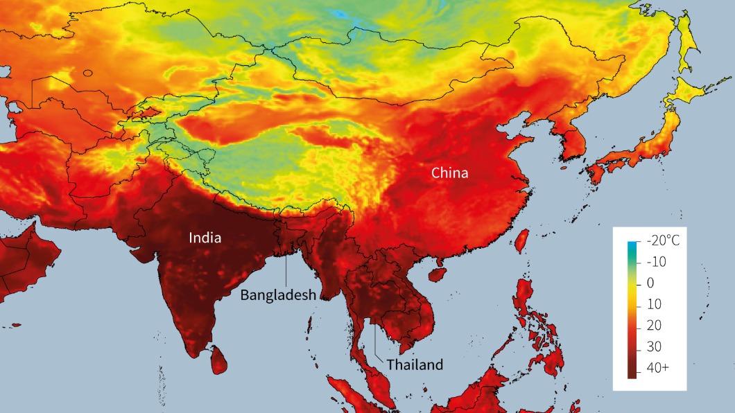 嚴重熱浪近日席捲亞洲。(圖/翻攝自 推特)