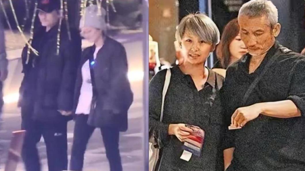 徐克與小30歲的助理樂樂交往,近日被拍到女方疑似還懷。(圖/翻攝自微博)