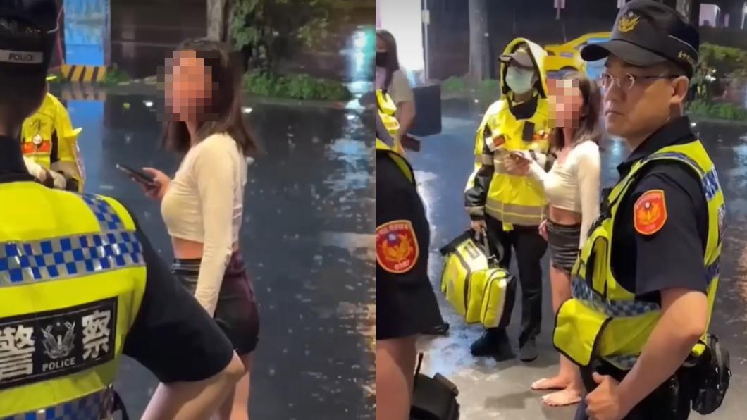 台中妹遭扯髮潑熱湯!正面照曝光 站路邊互嗆「去驗尿啊」