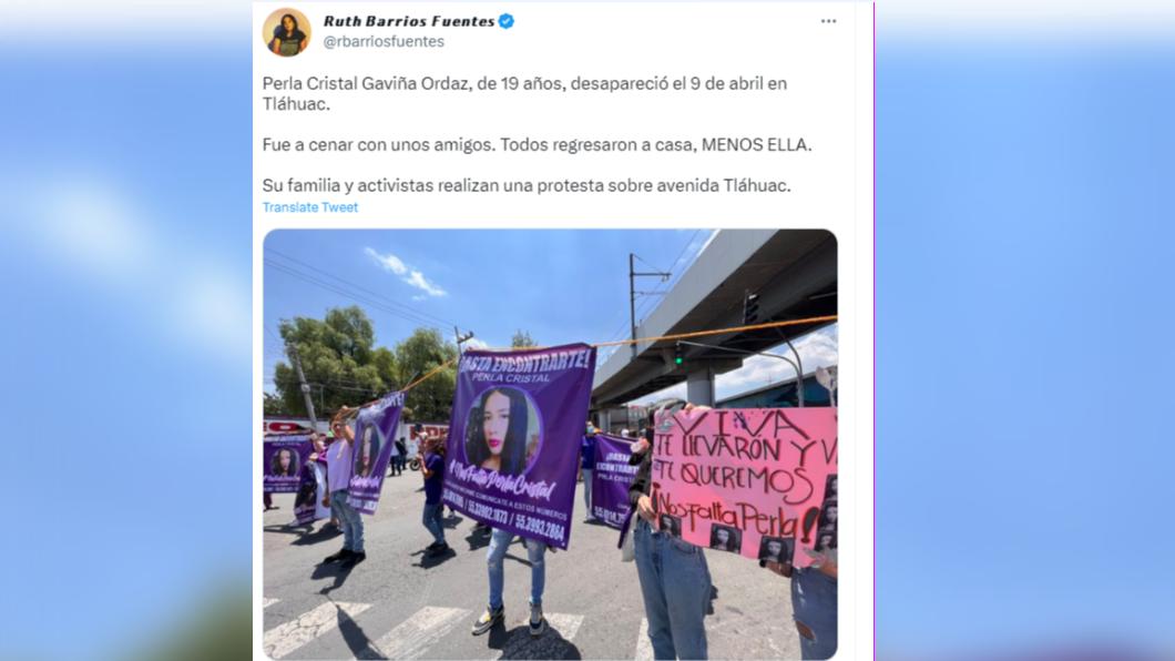 佩拉的家人上街抗議。(圖/翻攝自推特)
