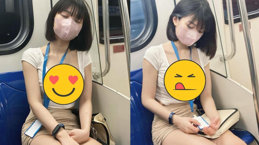 OL搭捷運睡著!超兇雙彈「胸前鈕扣炸開」 本尊神到了