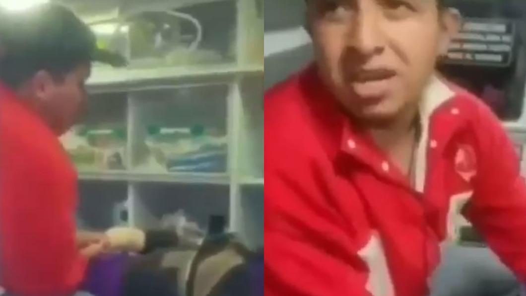 蒙特里哥在救護車上痛哭，哀求醫護人員救救娜塔莉亞。（圖／翻攝自「Natalia Ortiz la Muñeca」臉書）