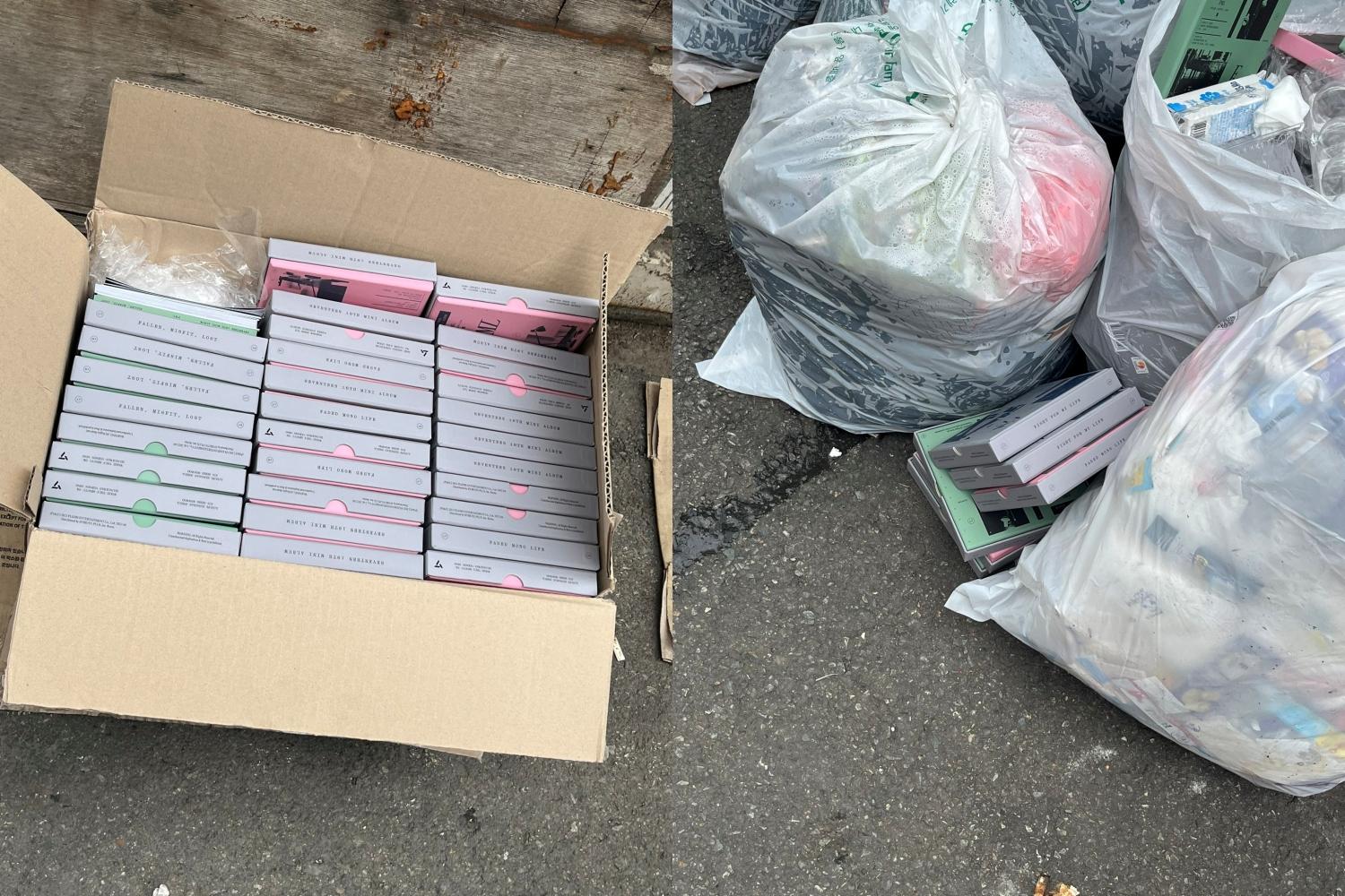 有的粉絲在唱片行買完專輯後就直接丟在店家門口,被認為超級沒禮貌。(圖/翻攝自NATE)