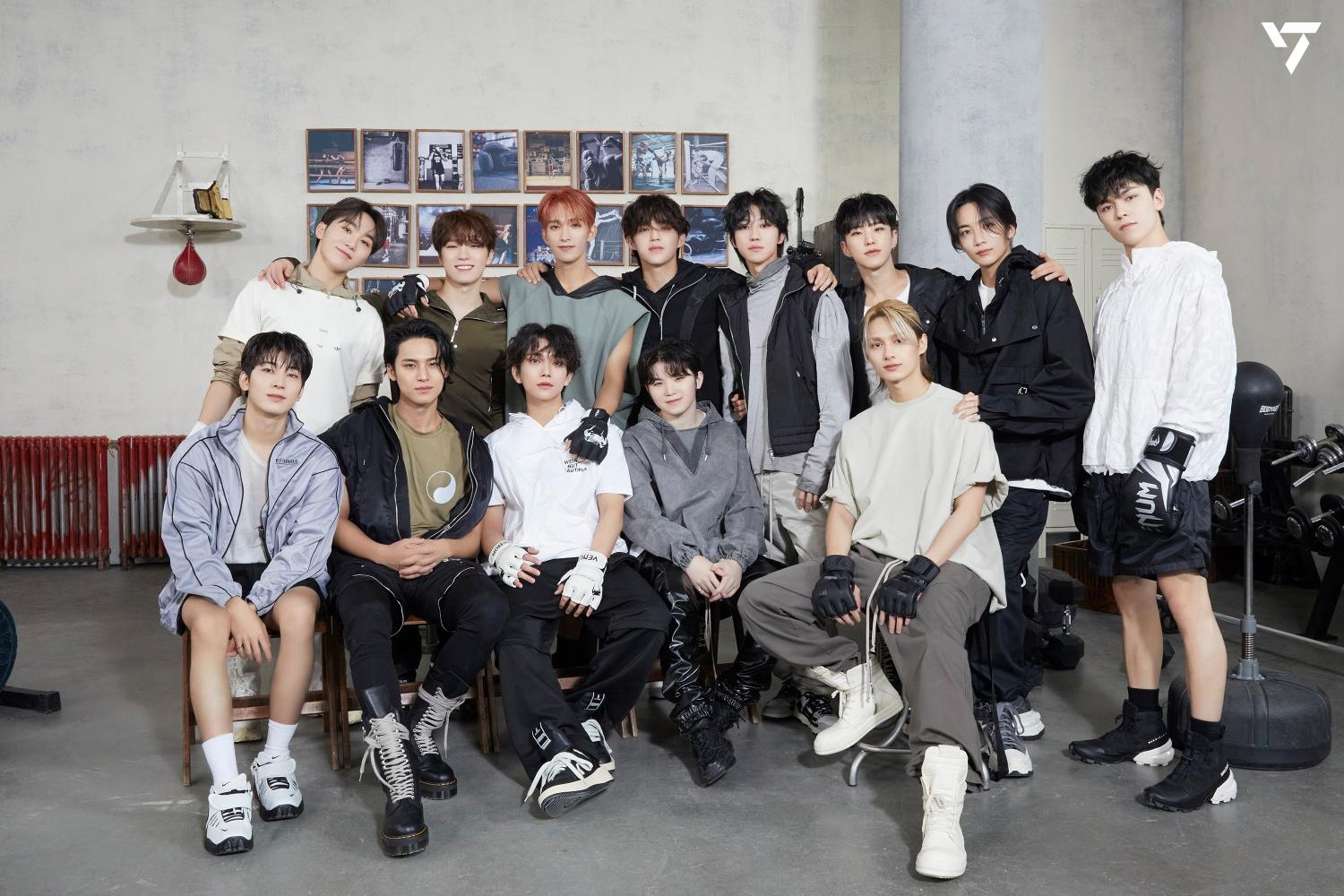 不只SEVENTEEN,許多韓國人氣團體都有粉絲丟專輯的亂象。(圖/翻攝自SEVENTEEN推特)