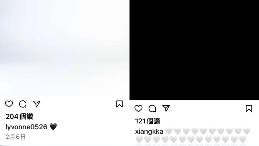 劉雨柔和胡凱翔2月6日的IG發文似遙相呼應。(圖/翻攝自劉雨柔、胡凱翔IG)