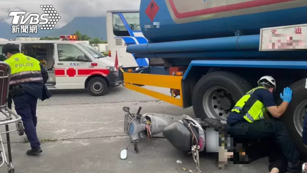 花蓮死亡車禍！油罐車擦撞機車　7旬婦捲車底遭輾斃