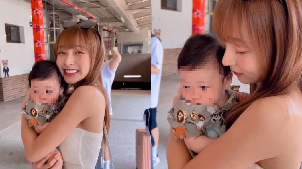 林襄把木木抱在懷中,短短1天就吸引超過11萬人按讚。(圖/翻攝自KID IG)