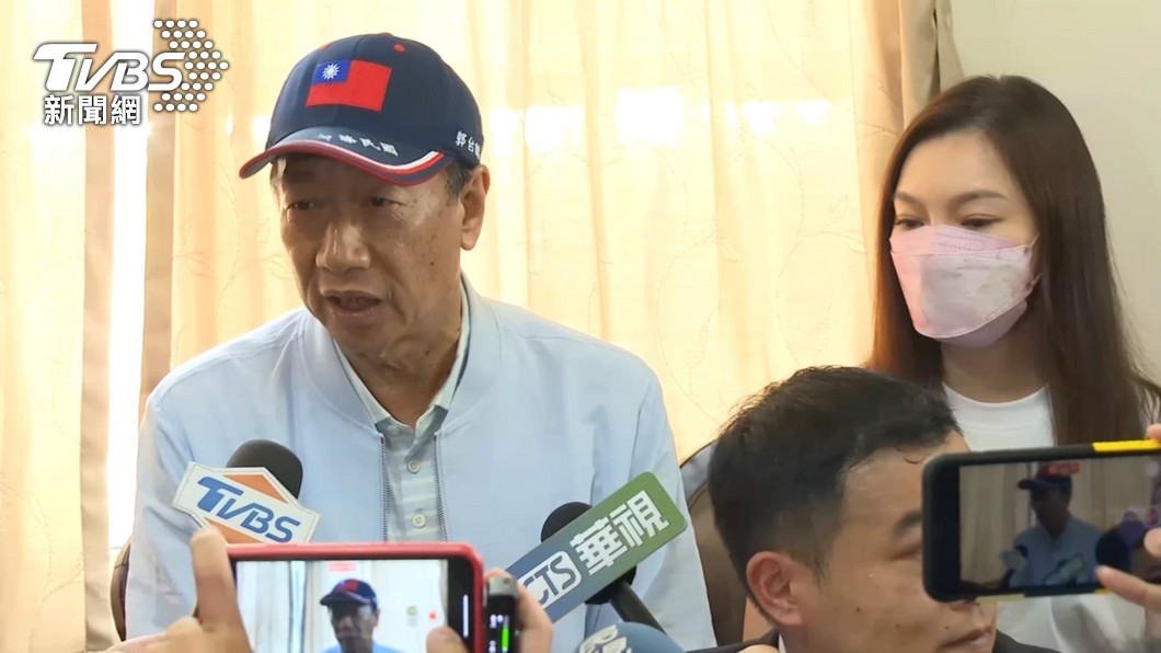 郭台銘到妻子老家南投。(圖/TVBS)