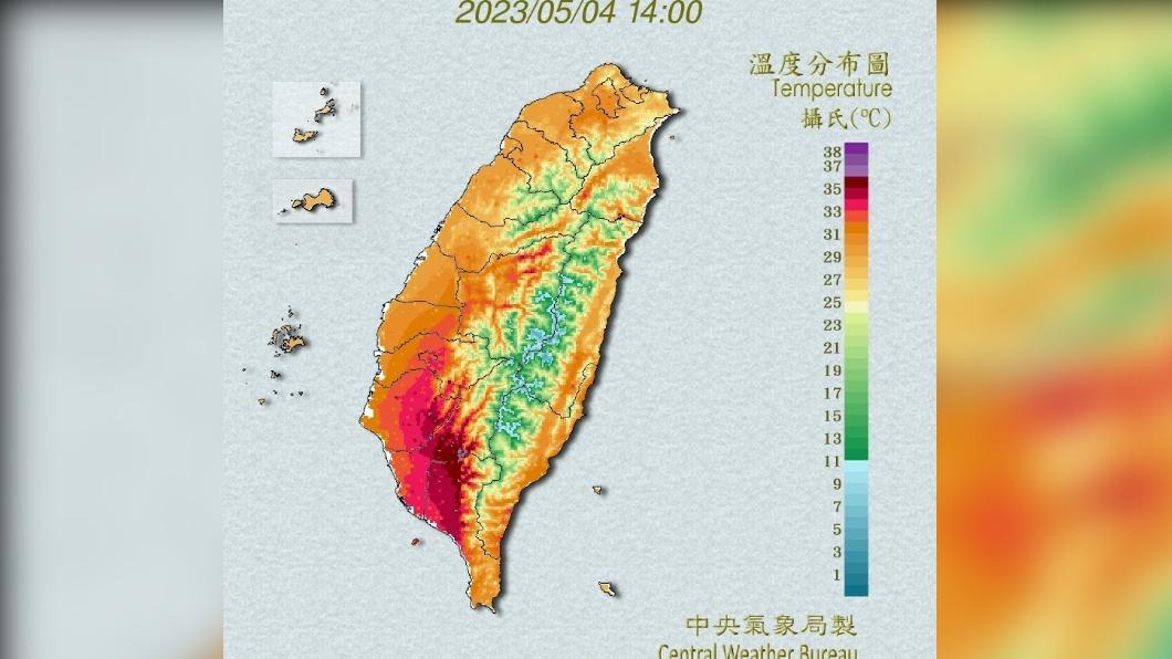 南台灣紅通通！屏東、台南最高溫飆38.8度　鄭明典示警了