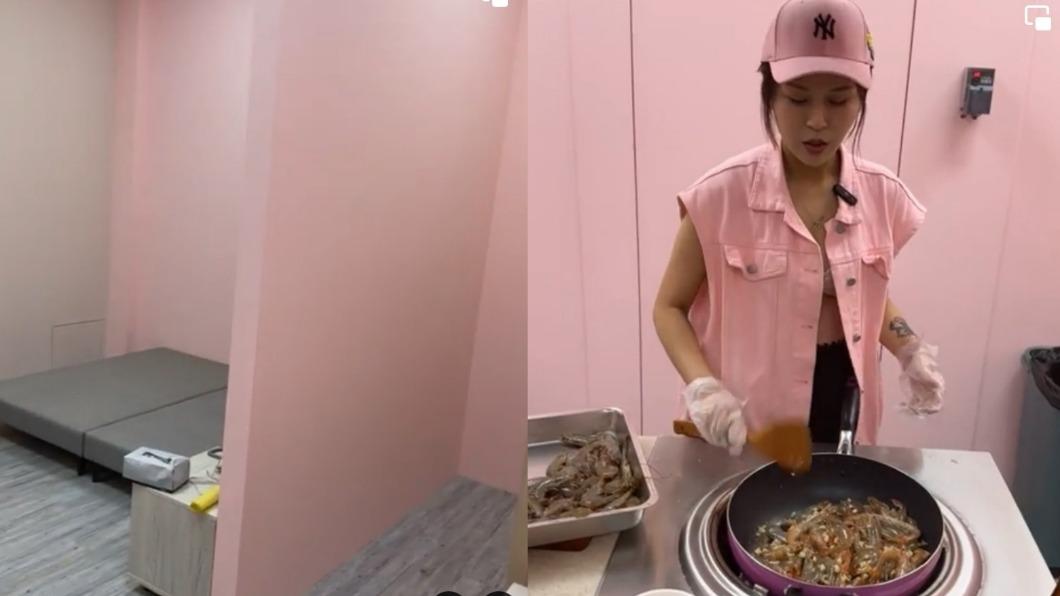 丟丟妹分享房間和煮飯區。（圖／翻攝自樓頂揪樓下臉書）