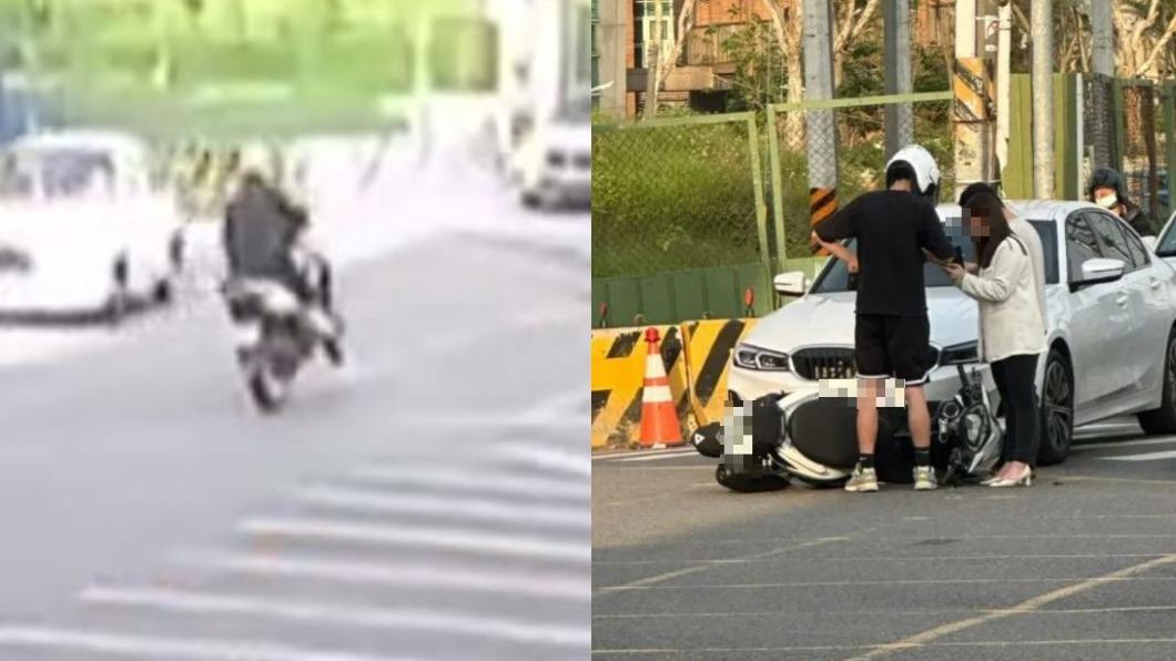22歲男路口「翹孤輪」!自摔滑撞BMW 萬人朝聖:帥