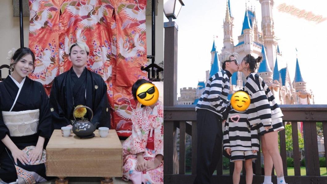 蕾菈和湯宇帶著蝶蝶到處玩。(圖/翻攝自@la.112814 IG)
