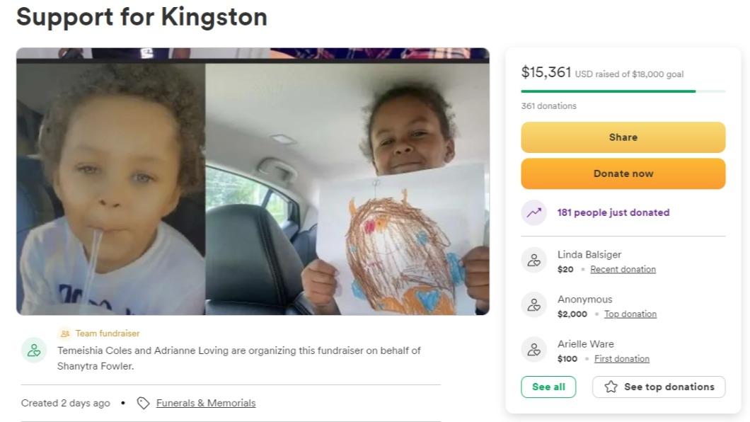 網友為家人設置募款網頁支付喪葬費用。（圖／翻攝自 GoFundMe）