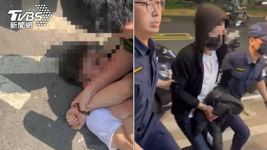 警方壓制逮捕許姓毒販。（圖／TVBS）