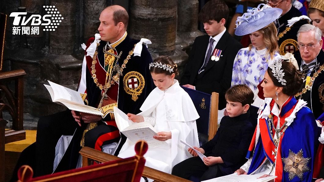 威廉王子(Prince William)一家。(圖/達志影像美聯社)