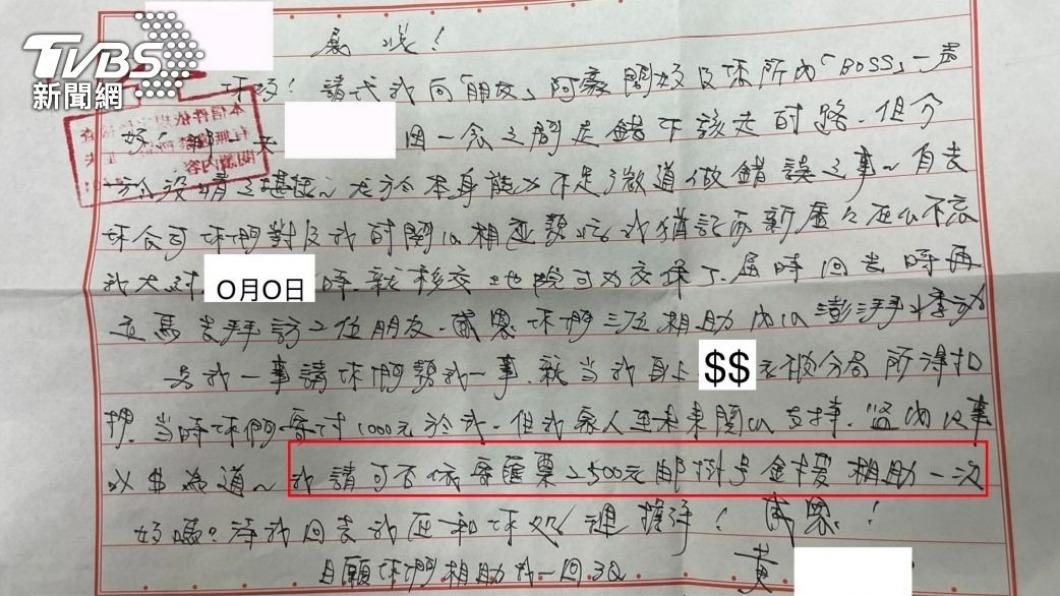 搶匪在收押期間寫信懺悔。(圖/TVBS資料畫面)