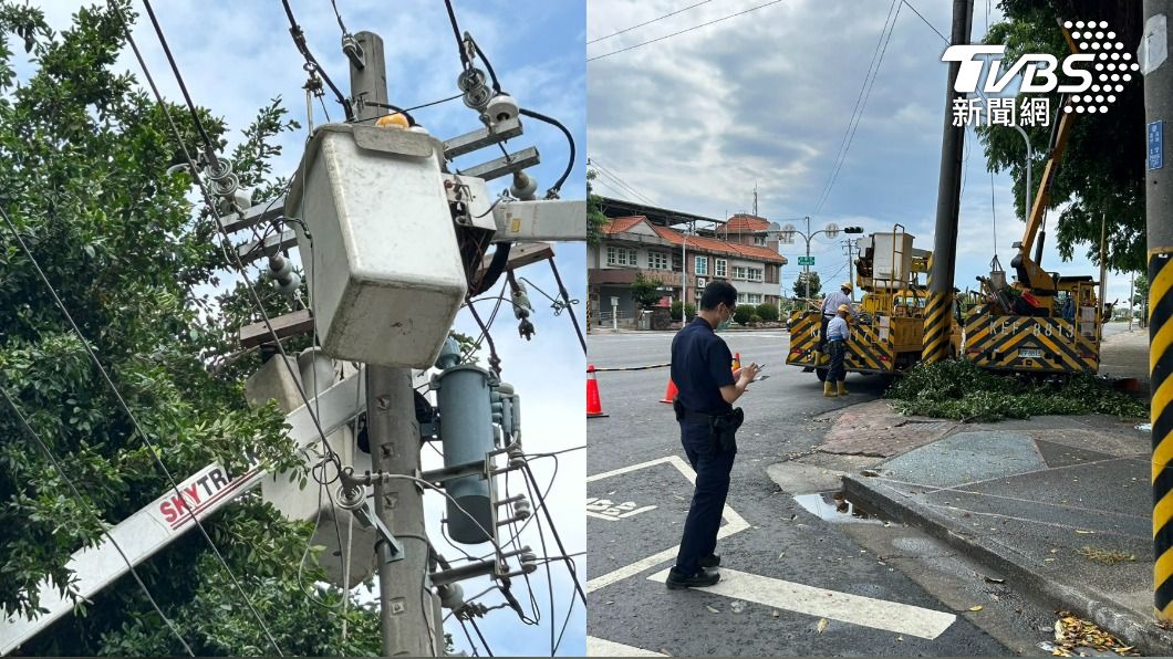 梅雨襲台雷公打壞電線　高雄湖內3914戶一度停電