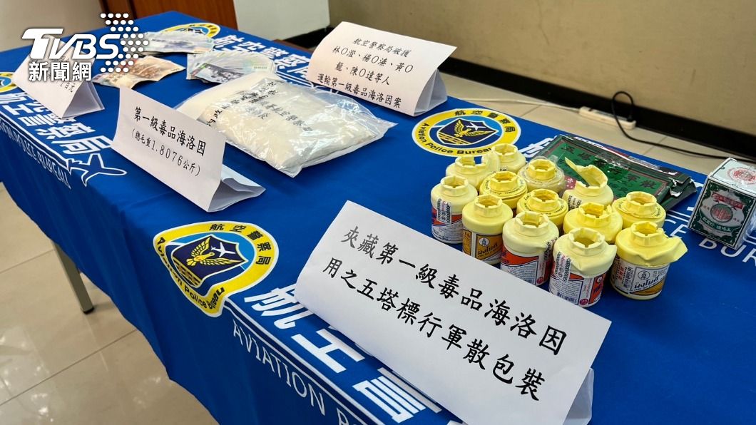 泰國救胃用藥五塔行軍散 夾帶海洛因被航警識破