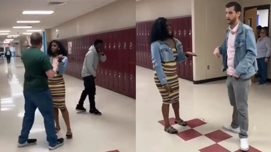 女學生不服男老師的做法,用辣椒水攻擊對方。(圖/翻攝自Reddit)