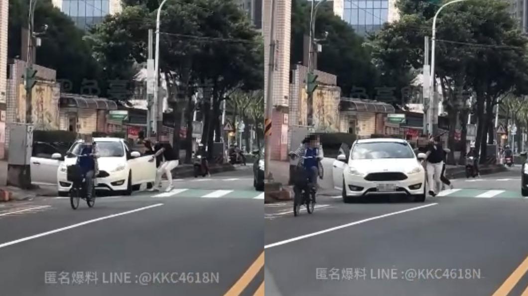 疑談判決裂動手!黑衣人街頭持棍圍車 警:未有擄人情事