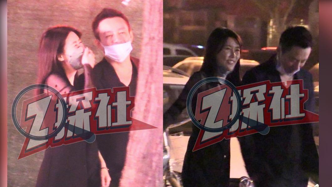 汪小菲被大陸狗仔直擊,緊繫薄紗女遊街頭。(圖/翻攝自Z探社微博)