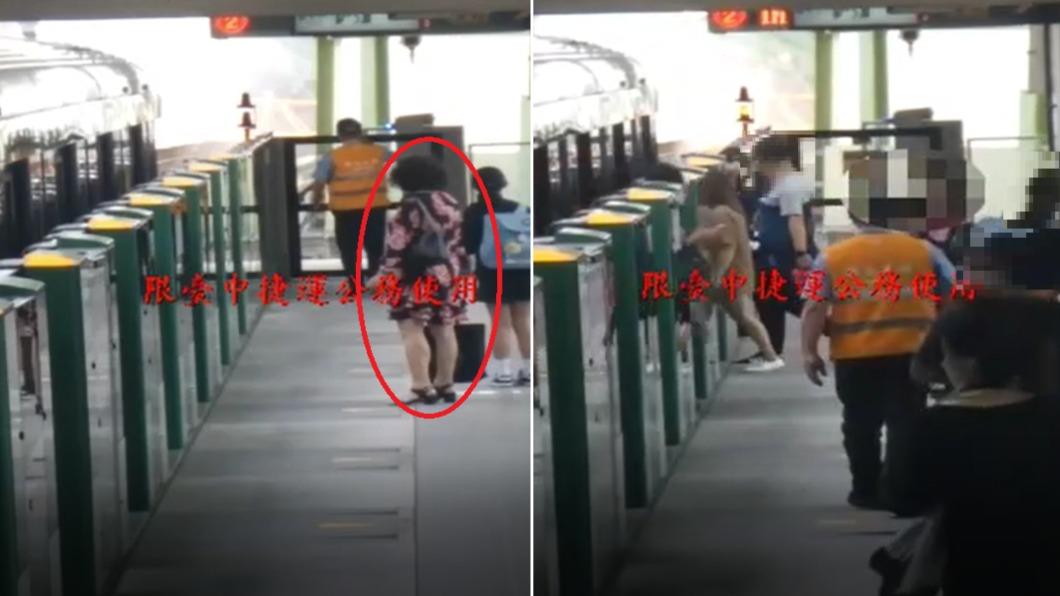 網友指出穿洋裝的婦人察覺異狀便沒有上車。(圖/中捷提供)